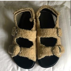 zara teddy slides